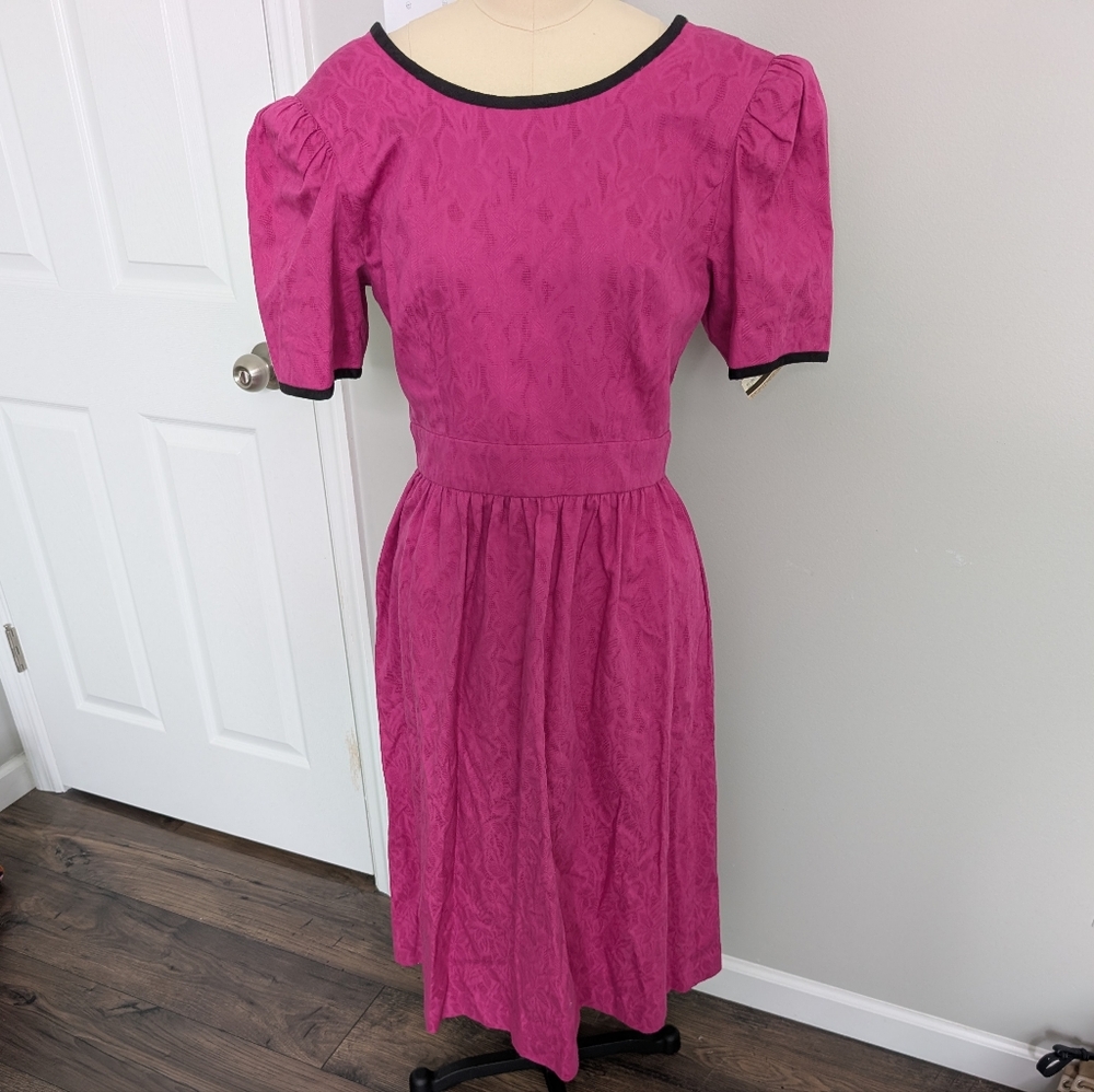 NWT David Warren Vintage Floral Pink Dress Size 12 See Description‎